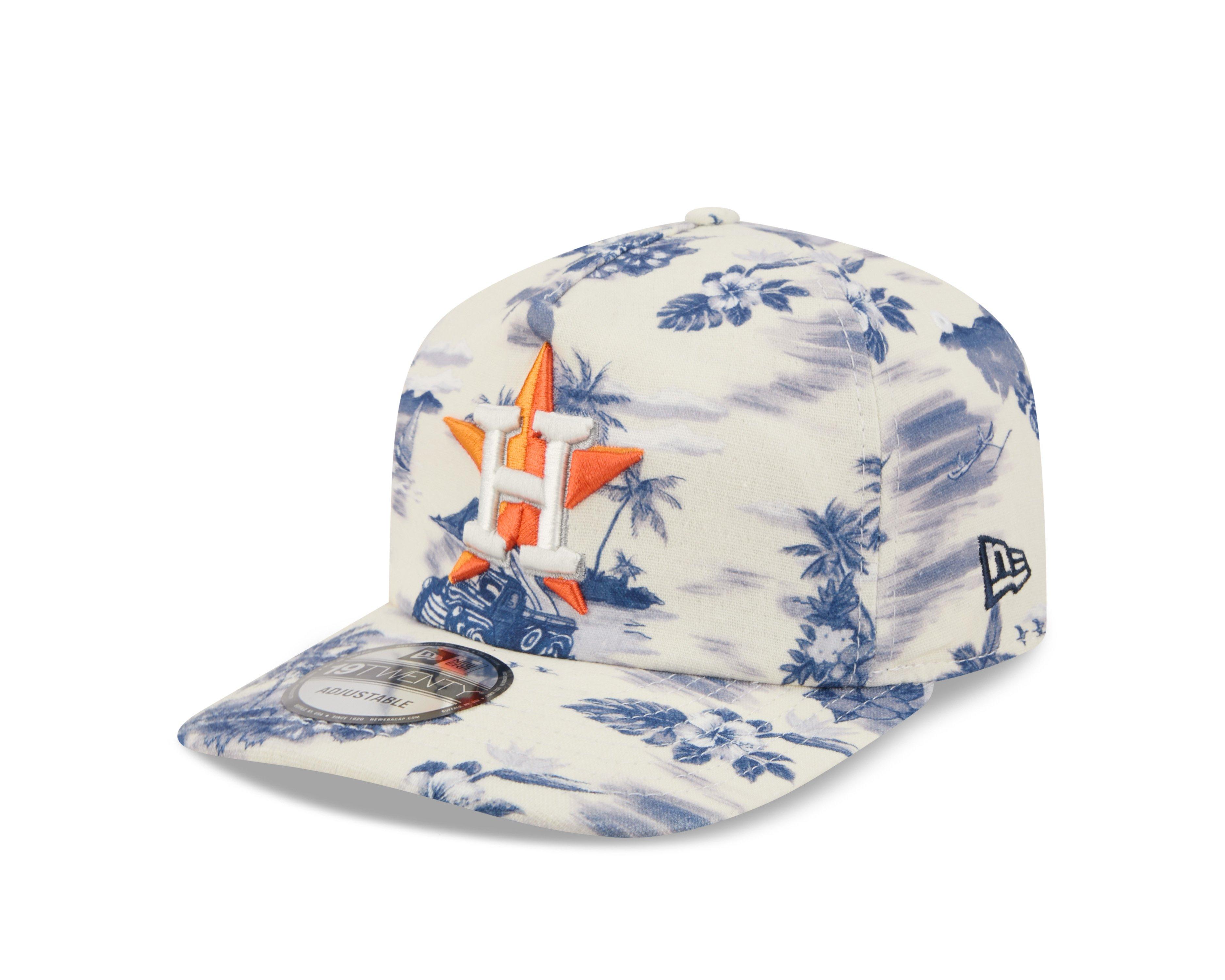 New Era Houston Astros 19TWENTY Tropical Snapback Hat - White/Navy - WHITE/NAVY